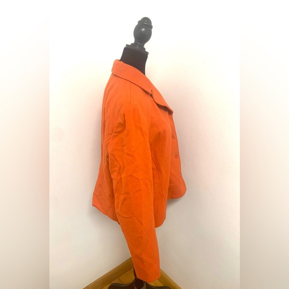 Louben Brand Cashmere Blend Women's Orange Blazer  Plus Size 16 NWT - Picture 4 of 12